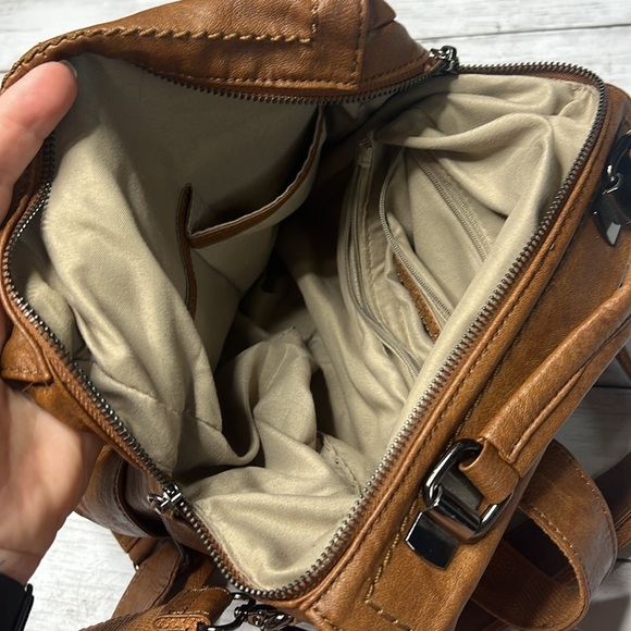 Vaschy Sac Faux Leather Large Backpack Purse - Picture 6 of 10